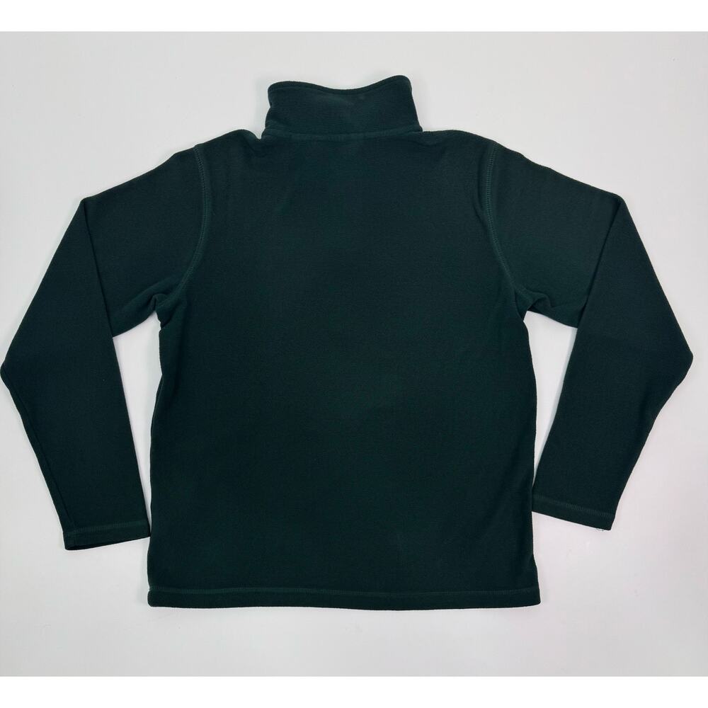 Lands’ End Unisex Youth Large Forest Green Fleece Quarter Zip Pullover 14–16 - Picture 6 of 10